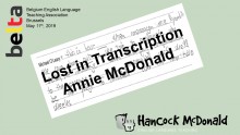 Lost in Transcription - hancockmcdonald.com/node/603/edit